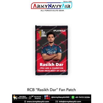 RCB Rasikh Dar Fan Patch - Must Have For True Fans! : ArmyNavyAir.com