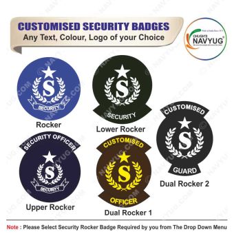 Security Badge (Rocker) oF Fabric-Cloth (Universal Logo OR Customised Logo ) For Cap-Chest -Arm Badge-Customised Of Your Choice-2 Inch Height
