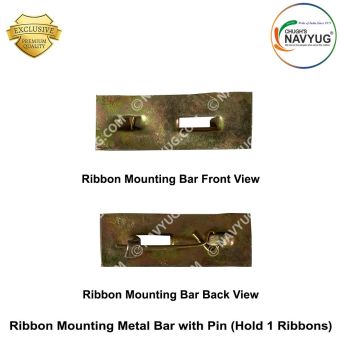 Ribbon Mounting Metal Bar With Pin (Hold1 Ribbons) |Navyug