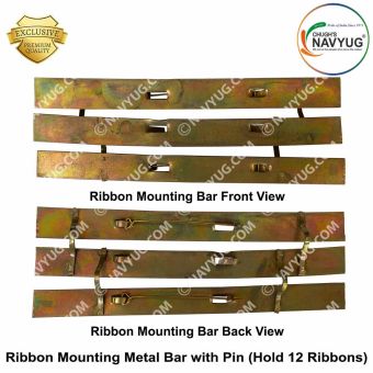 Ribbon Mounting Metal Bar With Pin (Hold 12 Ribbons) | Navyug