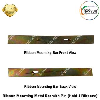 Ribbon Mounting Metal Bar With Pin (Hold 4 Ribbons) | Navyug