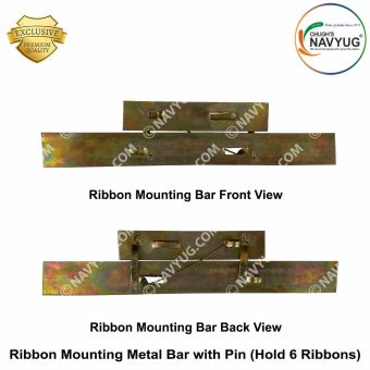 Ribbon Mounting Metal Bar With Pin (Hold 6 Ribbons) | Navyug