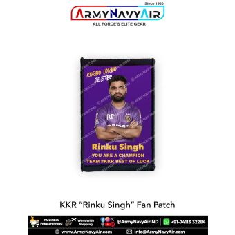 KKR Rinku Singh Fan Patch - Must Have For True Fans! : ArmyNavyAir.com