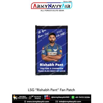 LSG Rishabh Pant Fan Patch - Must Have For True Fans! : ArmyNavyAir.com