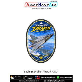 Saab 35 Draken Fighter Aircraft Patch for Aviation Enthusiasts and Collectors