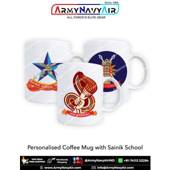 Personalised Coffee Mug Sainik Schools : ArmyNavyAir.com