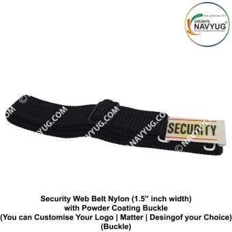 Security Nylon Web Belt Black 1.5 Inch Width : ArmyNavyAir.com