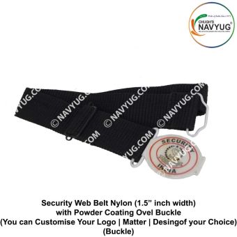 Security Web Belt Nylon (1.5” inch width) with Powder Coating Ovel Buckle