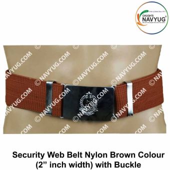 Security Web Belt Brown Nylon With Buckle :ArmyNavyAir.com