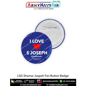 LSG Fan Button Badge - I Love Shamar Joseph : ArmyNavyAir.com