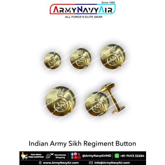 Indian Army SIKH Buttons : ArmyNavyAir.com