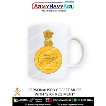 Personalised Coffee Mugs With Sikh Regiment Logo