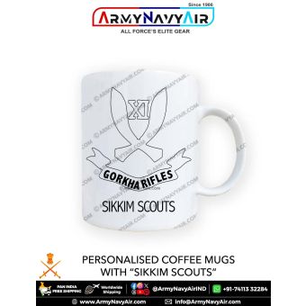 Personalised Coffee Mugs With Sikkim Scouts Logo