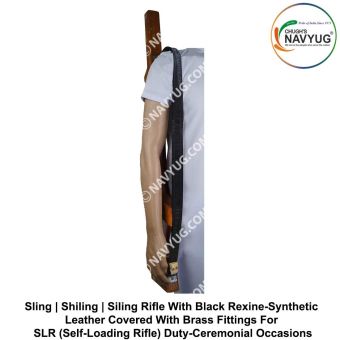 Indian Armed Force-Police-Security Rifle Sling SLR-Army |Air (Black) Rexine Covered