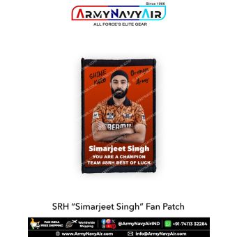 SRH Simarjeet Singh Fan Patch - Must Have For True Fans! : ArmyNavyAir.com