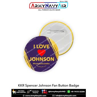 KKR Fan Button Badge - I Love Spencer Johnson : ArmyNavyAir.com