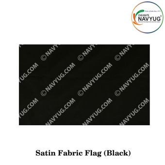 Ceremonial Flag Cloth Satin-Silken (Soft One Sided Shinning-Gliter) Width 40"-Black