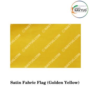 Ceremonial Flag Cloth Satin-Silken (Soft One Sided Shinning-Gliter) Width 40"-Golden Yellow