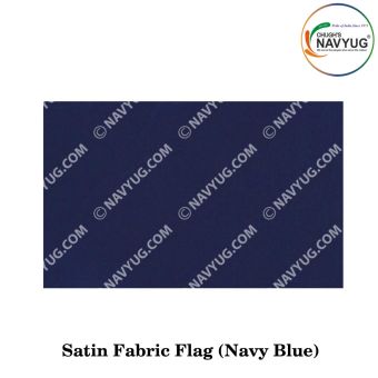 Ceremonial Flag Cloth Satin-Silken (Soft One Sided Shinning-Gliter) Width 40"-Navy Blue