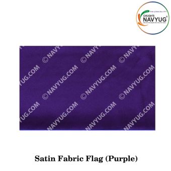 Ceremonial Flag Cloth Satin-Silken (Soft One Sided Shinning-Gliter) Width 40"-Purple