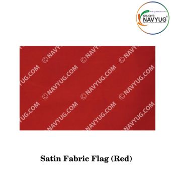 Ceremonial Flag Cloth Satin-Silken (Soft One Sided Shinning-Gliter) Width 40"-Red