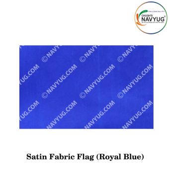 Ceremonial Flag Cloth Satin-Silken (Soft One Sided Shinning-Gliter) Width 40"-Royal Blue