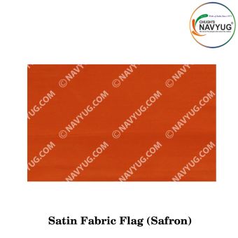 Ceremonial Flag Cloth Satin-Silken (Soft One Sided Shinning-Gliter) Width 40"-Saffron