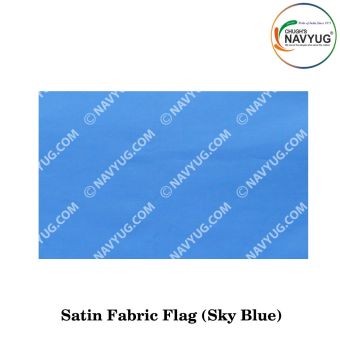 Ceremonial Flag Cloth Satin-Silken (Soft One Sided Shinning-Gliter) Width 40"-Sky Blue