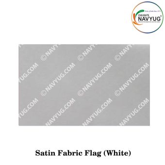 Ceremonial Flag Cloth Satin-Silken (Soft One Sided Shinning-Gliter) Width 40"-White