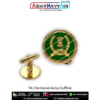 Indian Territorial Army Cufflinks : ArmyNavyAir.com