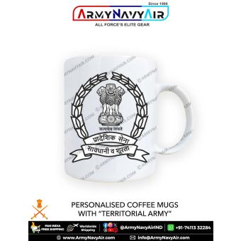 Personalised Coffee Mugs With TA Territorial Army Logo