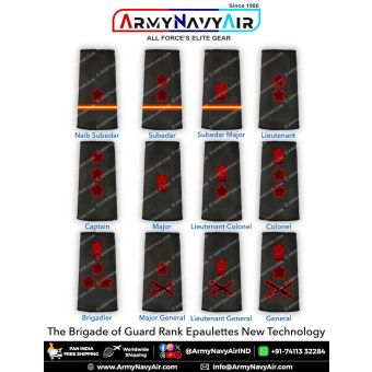Indian Army Brigade of Guards Rank Epaulettes : ArmyNavyAir.com