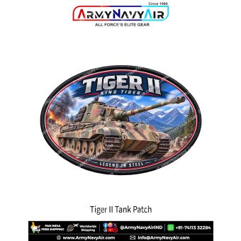 Tiger II King Tiger Heavy Tank Patch for Military Vehicle Enthusiasts and Collectors