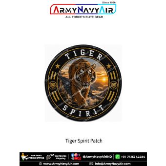 Tiger Spirit Wildlife Motivation Round Patch