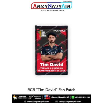 RCB Tim David Fan Patch - Must Have For True Fans! : ArmyNavyAir.com