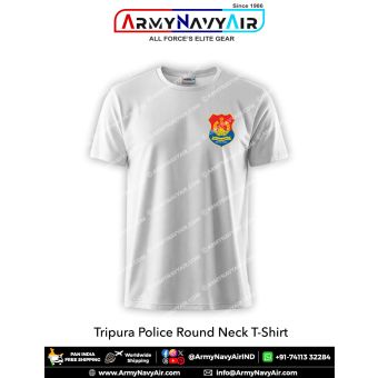 Personalised Tripura Police Round Neck T-Shirt : ArmyNavyAir.com