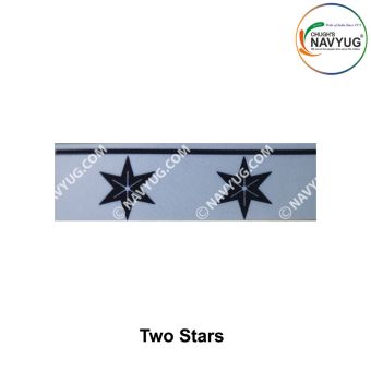 Indian Coast Guard Rank & Branch Badges (Sailors) For Summer Uniform-II GC Star |2 Good Conduct Star ( New Technology ) 1.9cm H X 6.5cm W