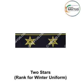 Indian Coast Guard Rank & Branch Badges (Sailors) For Winter Uniform-II GC Star |2 Good Conduct Star ( New Technology ) 1.9cm H X 6.5cm W