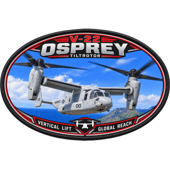 V-22 Osprey Tiltrotor Aircraft Patch for Aviation Enthusiasts and Collectors