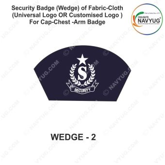 Security Badge (Wedge) oF Fabric-Cloth (Universal Logo OR Customised Logo ) For Cap-Chest -Arm Badge- WEDGE Design 2-2 Inch Height