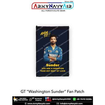 GT Washington Sundar Fan Patch - Must Have For True Fans! : ArmyNavyAir.com