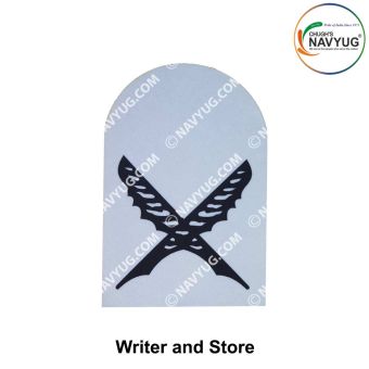 Indian Coast Guard Rank & Branch Badges (Sailors) For Summer Uniform-Writer & Stores ( New Technology ) 9.5cm H X 6.5cm W
