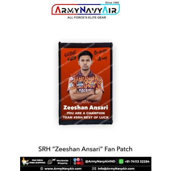 SRH Zeeshan Ansari Fan Patch - Must Have For True Fans! : ArmyNavyAir.com